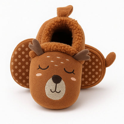 Chaussons Cerf pour Bébé – Confort & Fantaisie pour l’Hiver